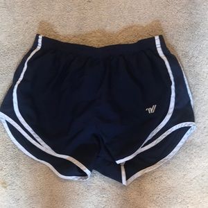 Navy running shorts